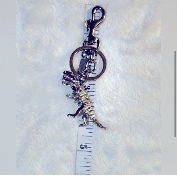 SILVER T REXY BAG CHARM / KEY RING - Picture 3 of 5